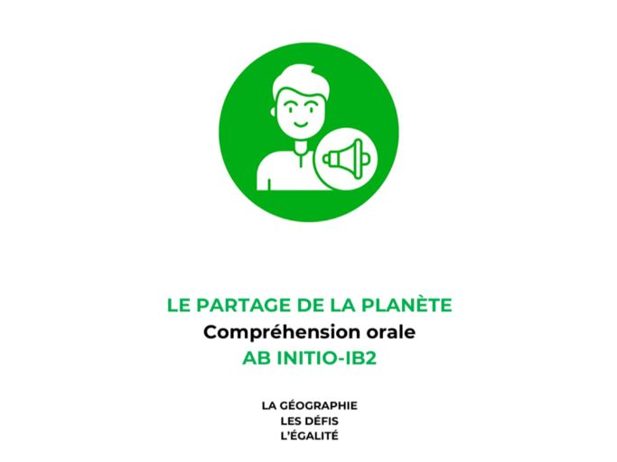 French Sharing The Planet IB2 Ab Initio Listening Comprehension