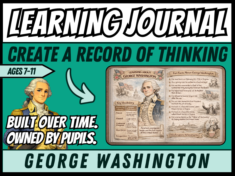 George Washington: The First President | Learning Journal | Year 3-6