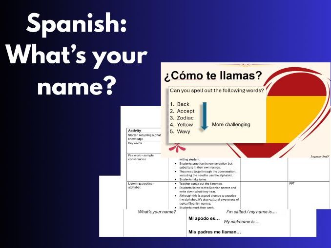 Como te llamas?: What's your name?_Spanish