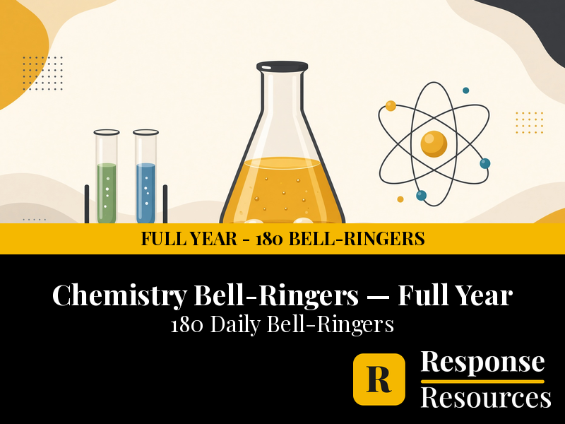 Chemistry Bell Ringers FULL YEAR - 180 Daily Warm-Ups (Grades 9-12)