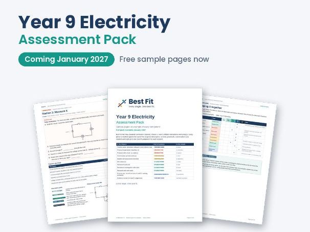 Year 9 Electricity Assessment Pack: free sample pages