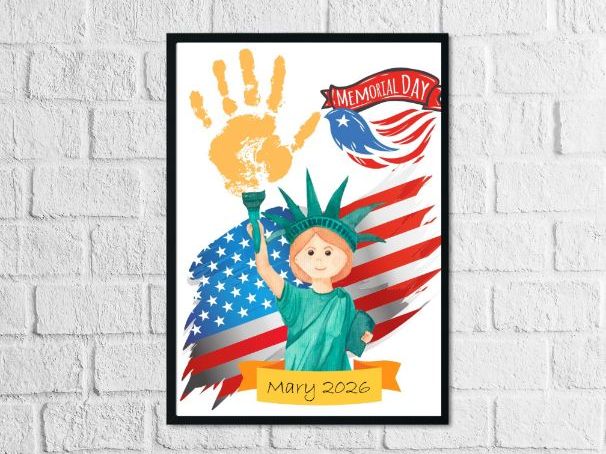 Memorial Day Handprint Craft | Statue of Liberty Patriotic Keepsake for Kids