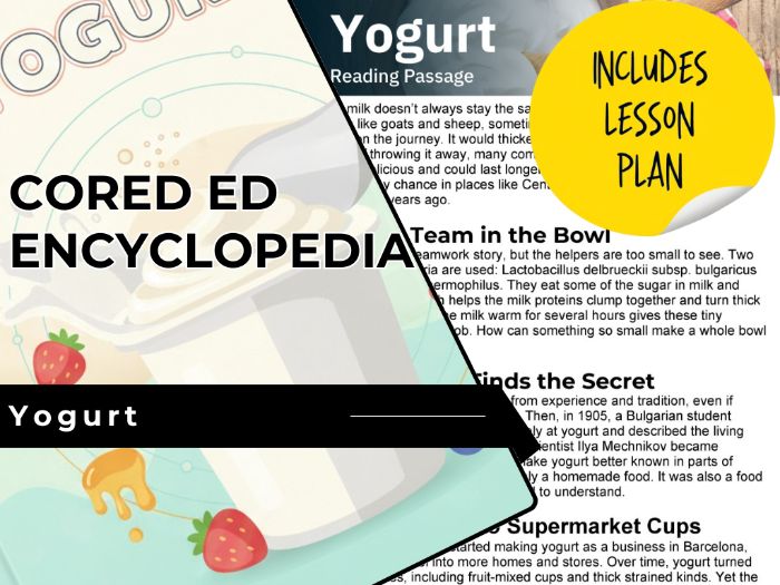 Yogurt Reading Comprehension Passage