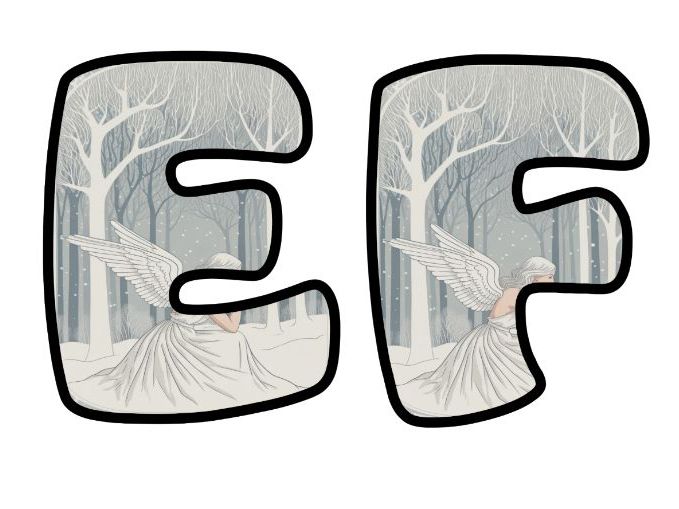 Fairy Vintage Winter Story Theme Alphabet Lettering Set | Classroom Display | Upper & Lowercase, 0-9