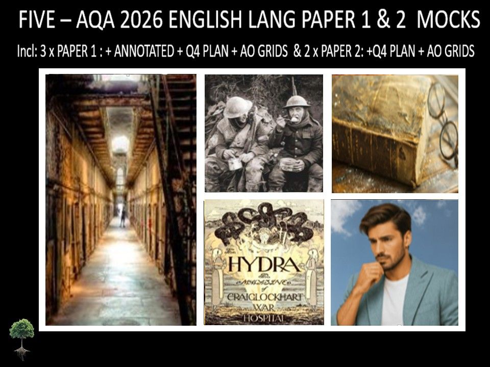 FIVE - AQA PAPER 1 & 2 | 2026 FULL MOCKS | ANNOTATED | Q4 PLAN | AO GRIDS