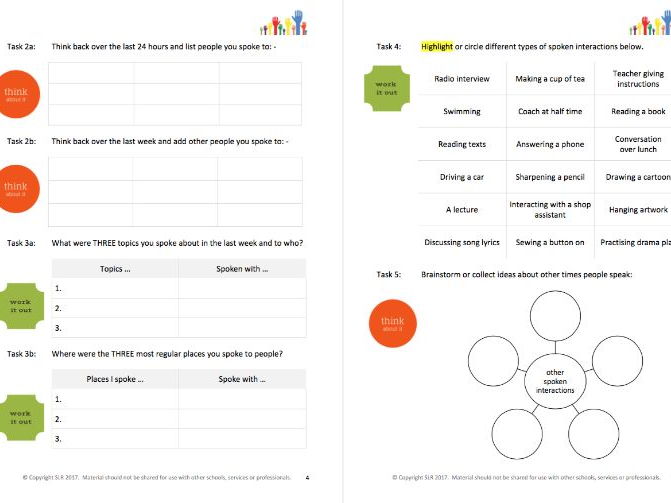 GROWING UP (3) - TALKING & CONVERSATIONS workbooklet