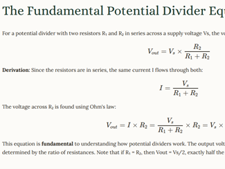 AS Level Physics - 10.3 Potential Dividers