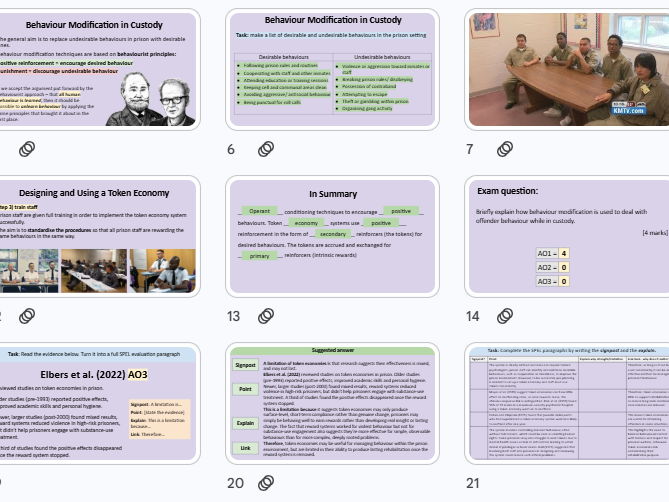 Behavioural Modification - Forensic Psychology NEW AQA A Level Psychology 2025 Spec