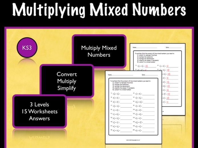 Fractions: Multiplying Mixed Numbers  KS3/ upper KS2