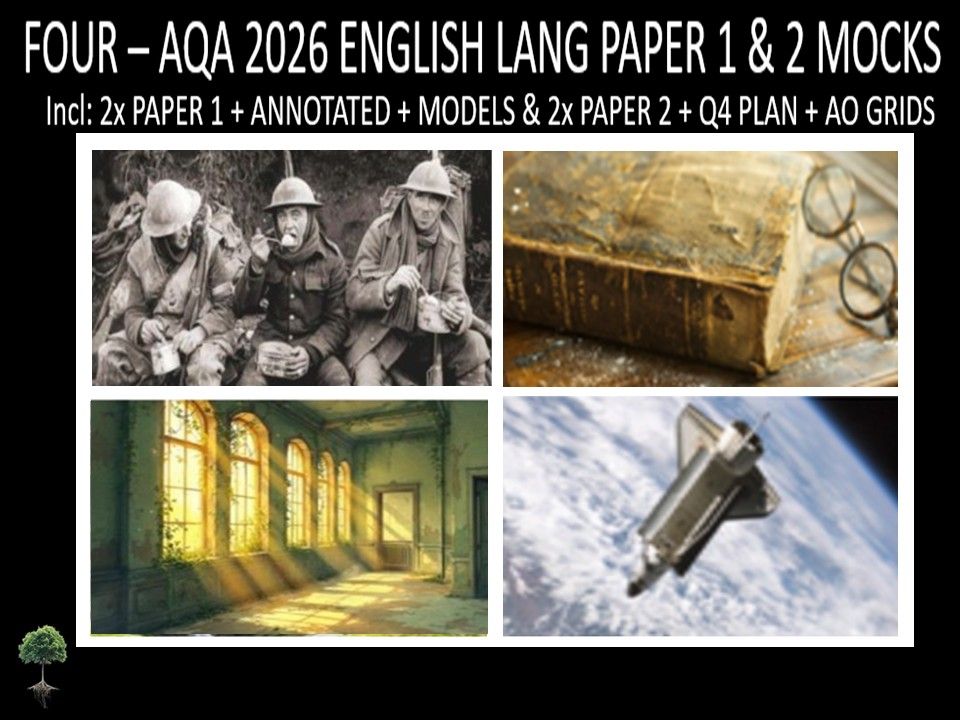 FOUR - AQA PAPER 1 & 2 | 2026 FULL MOCKS | ANNOTATED | Q4 PLAN | AO GRIDS | MODELS