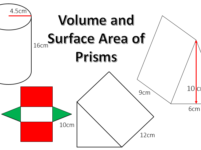 Volume And Surface Area Of Prisms Teaching Resources