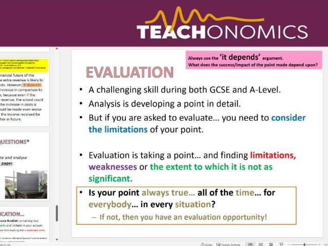 6. Exam Technique 4 - Evaluate and Analyse - Topic 1.4 - GCSE Edexcel Business