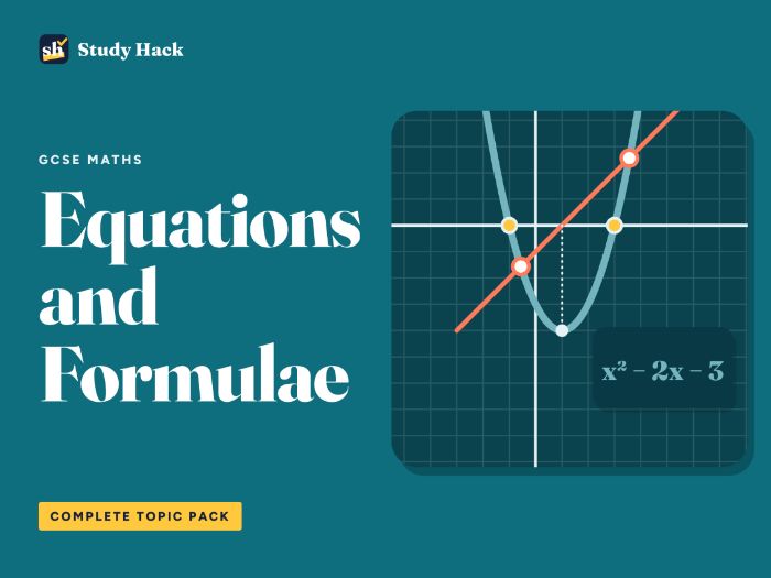 GCSE Maths Equations and Formulae Complete Topic Pack