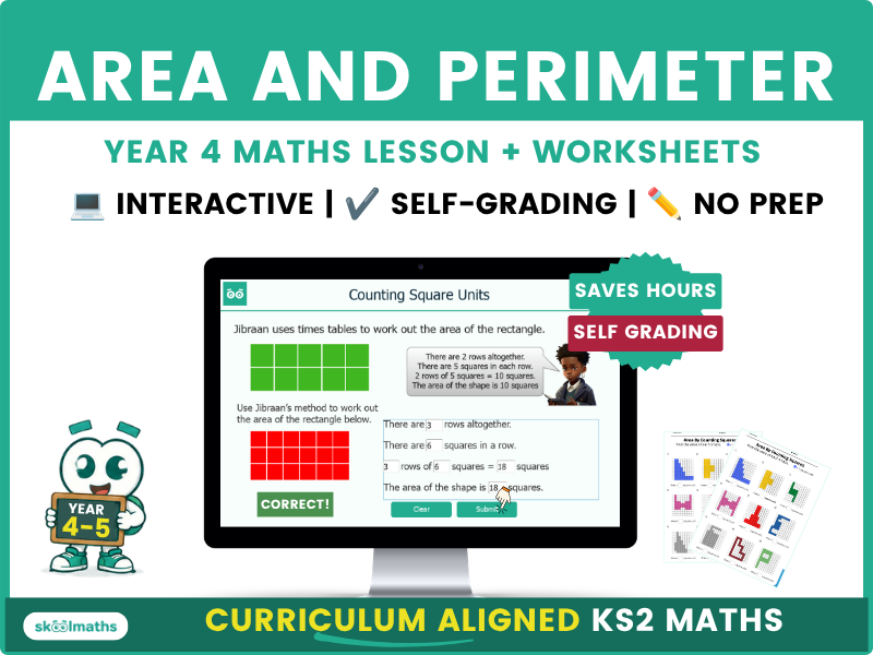 Area & Perimeter | Year 4 Interactive Digital Maths Lesson