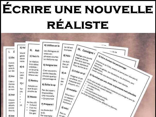Écrire une courte nouvelle réaliste