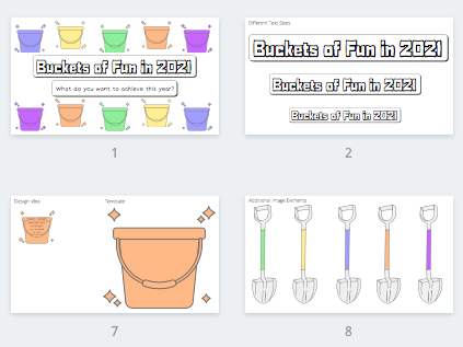 Buckets of Fun in 2021 Classroom Display Board Template