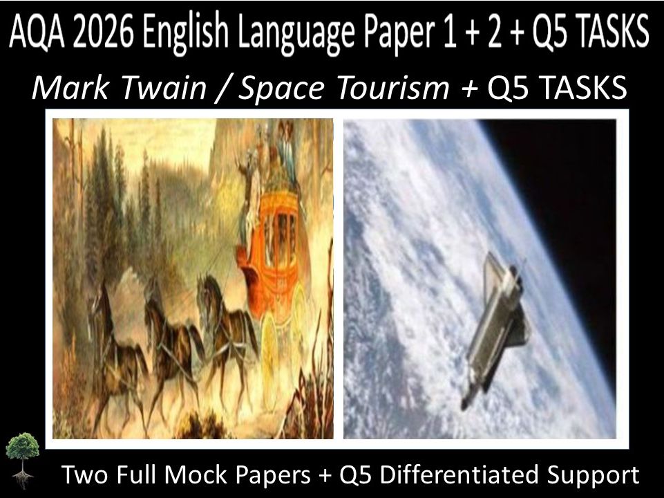 Two AQA 2026 English Language Paper 1 + 2 Mock | Q5 DIFFERENTIATED ...