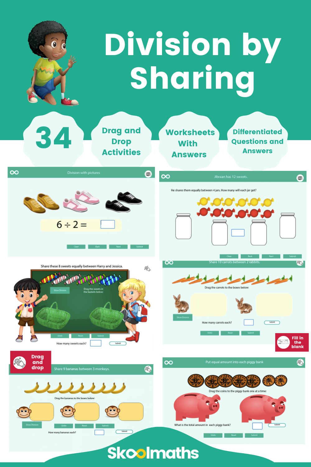 Division by Sharing | Year 1 | Interactive Digital Activities ...