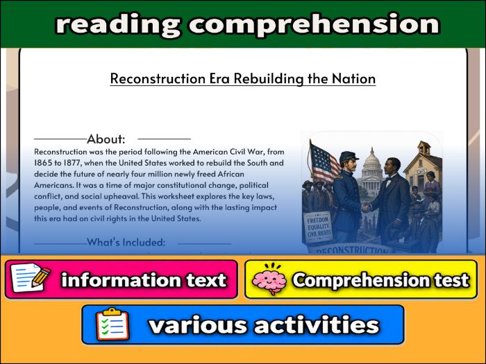 Reconstruction Era Rebuilding the Nation  & Comprehension ����Vlogt