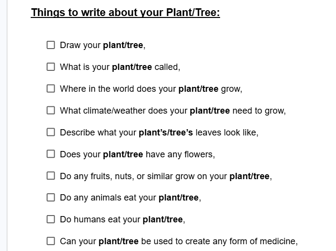 KS3/4 create your own plant activity