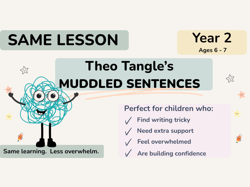 Year 2 Sentence Building Activity - Theo Tangle