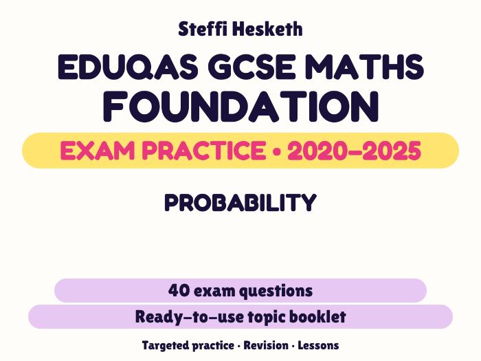 Eduqas GCSE Maths Foundation: Probability Exam Questions | 2020-2025