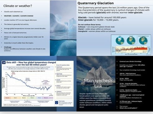 OCR A level Geography: Climate Change Lesson 2: How has Earth’s climate changed?