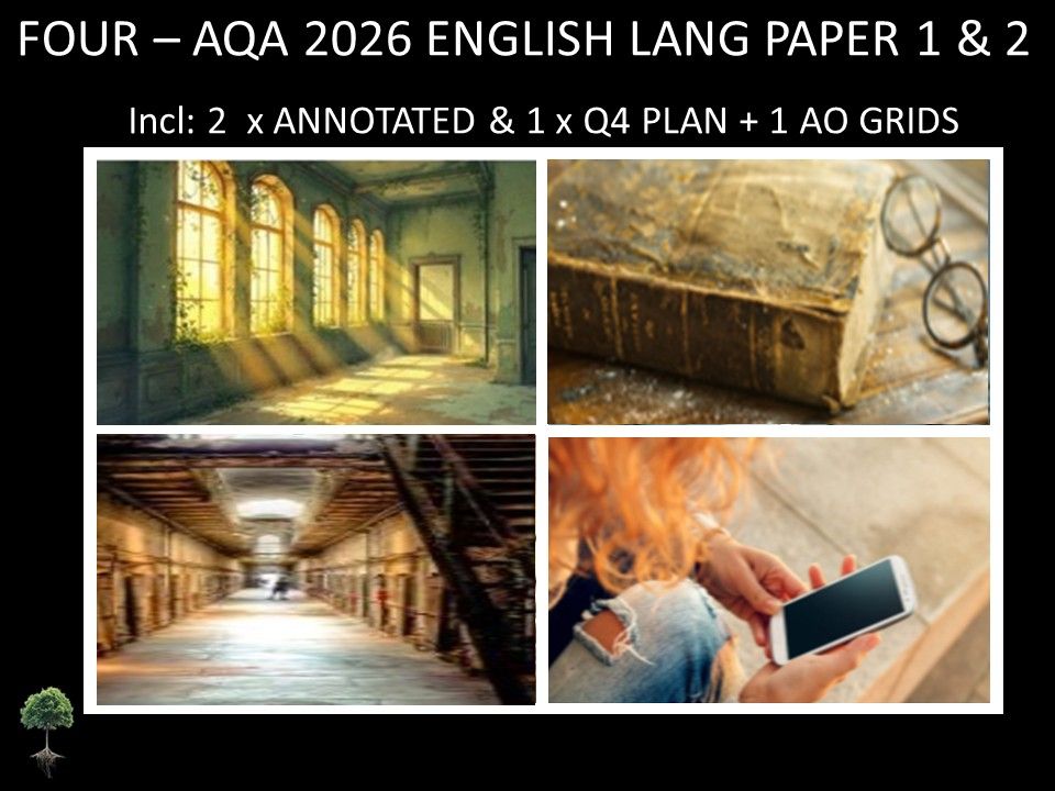 FOUR - AQA PAPER 1 & 2 | 2026 FULL MOCKS | ANNOTATED | Q5 TASKS | Q4 PLAN | AO GRIDS