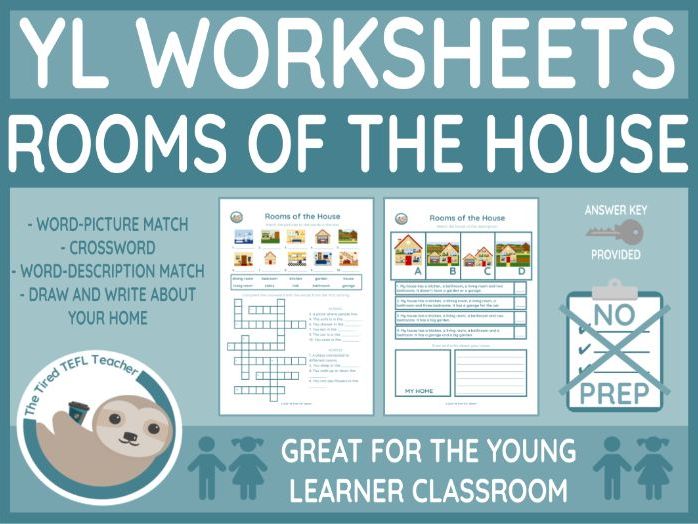 ESL Rooms of the House Vocabulary Worksheet