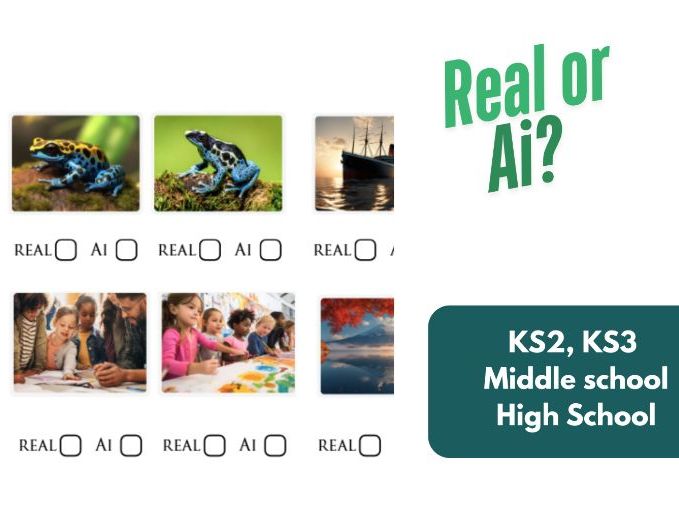 Real or AI images Powerpoint - Digital Literacy