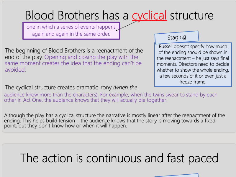 Blood Brothers - Playwrights Techniques