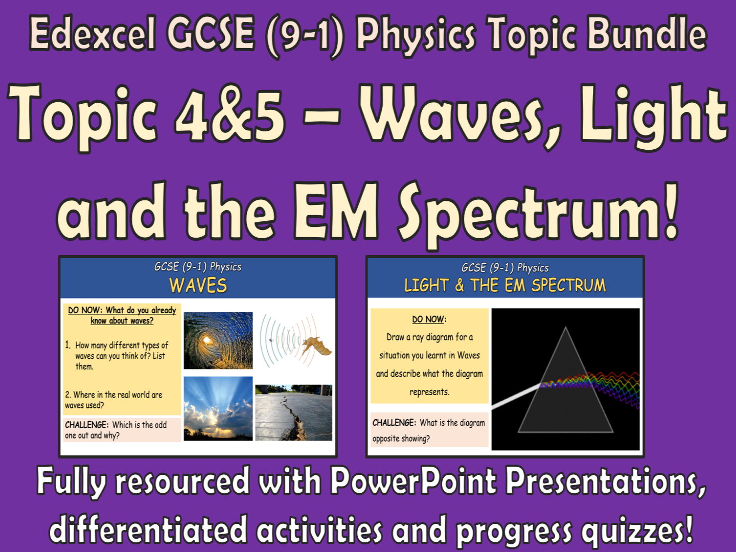 Edexcel GCSE (9-1) Physics Topic 4&5 Bundle