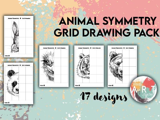 Animal Drawing -Symmetry & Grid drawing