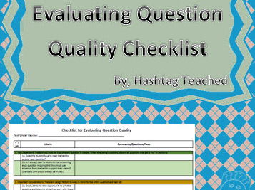 Evaluating Question Quality Checklist