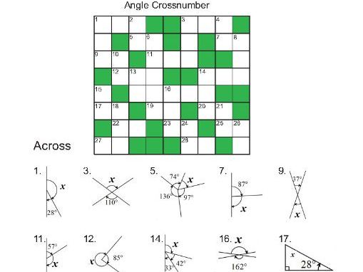 Angle crossnumber 3