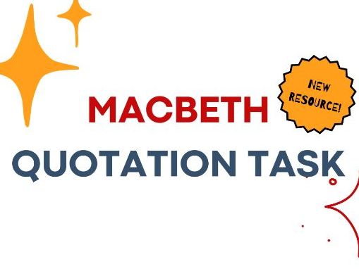 Macbeth Quotation Task