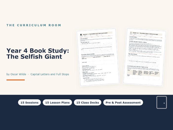 The Selfish Giant Whole-Class Reading Unit: 15 Lessons & Slides | Year 4