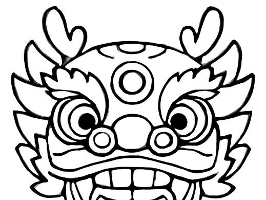Lunar New Year Dragon Mask