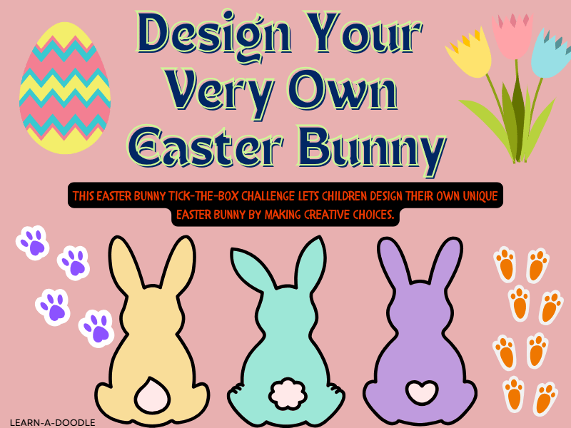 Fun Easter Bunny Tick-the-Box Challenge: Build a Bunny with Your Imagination!