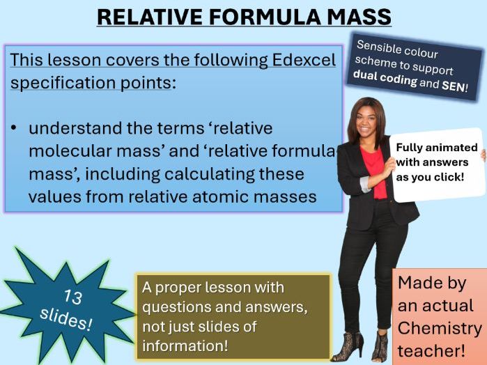 Relative Formula Mass and Relative Molecular Mass (click for video preview)
