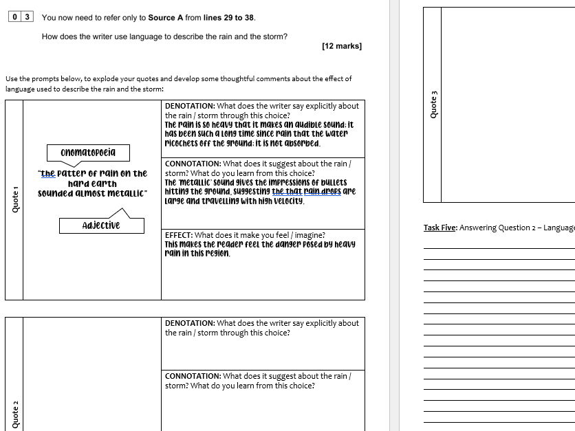 Year 12 GCSE English Language Paper 1 Resit Course Booklet