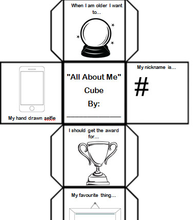 Back To School Introduction - All About Me Cube