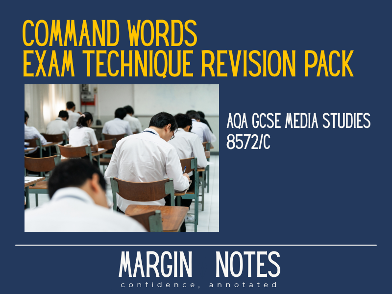 AQA GCSE Media Studies (8572) Command Words | Exam Technique Revision Pack