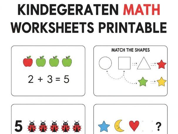 Unlock Math Success with Engaging Kindergarten Printables
