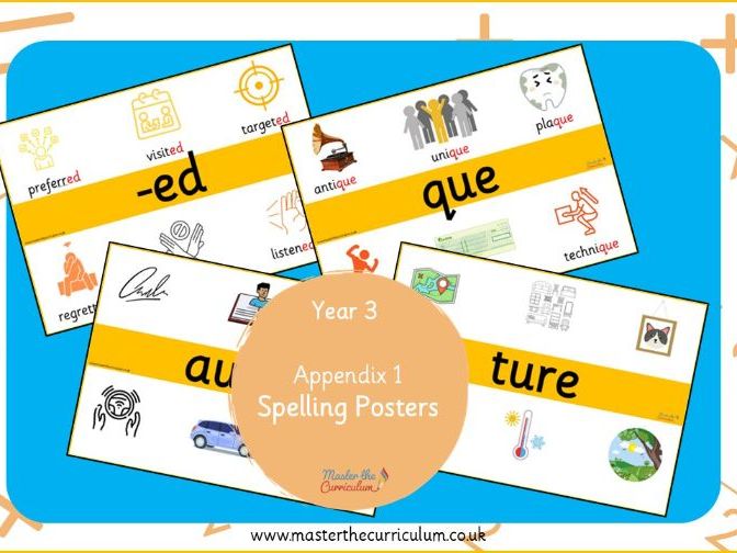 Year 3 Appendix 1 Spellings Posters
