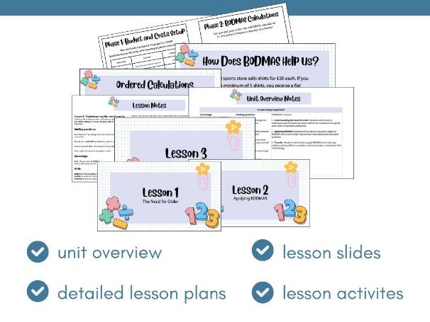 BODMAS Whole Unit | Lesson Notes, Slides & Activities | Year 6