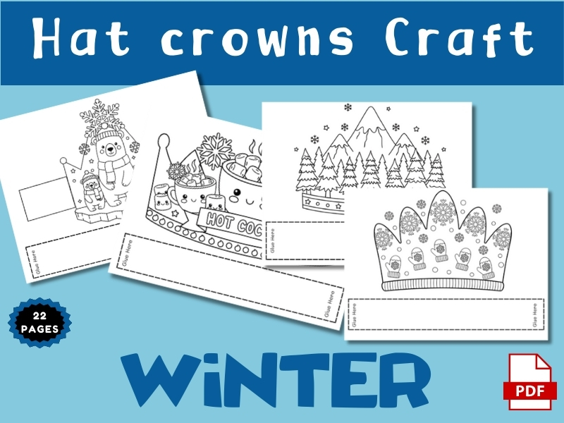 Winter Hat Crown Craft Headband - Preschool Activity