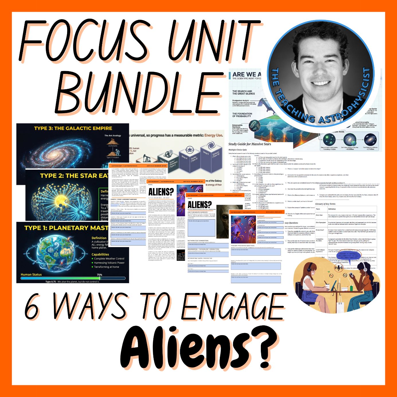 Aliens? | Focus Unit Bundle | 6 Resources inc. Quiz | Space Science Set