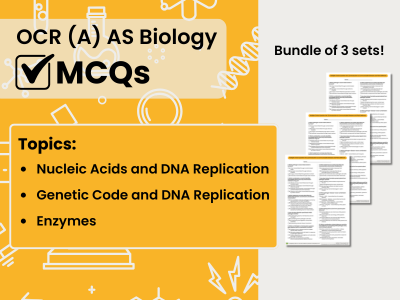 OCR (A) AS Bio MCQs: Nucleic Acids and DNA Replication, Genetic Code and DNA Replication, Enzymes
