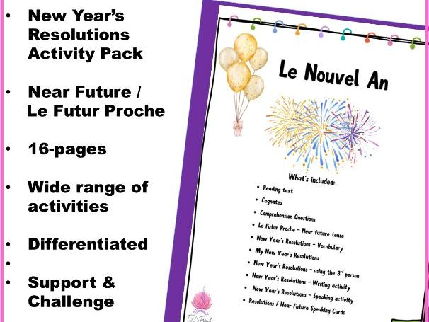 French New Year's Resolutions | Near Future Tense Practise - Le Futur Proche